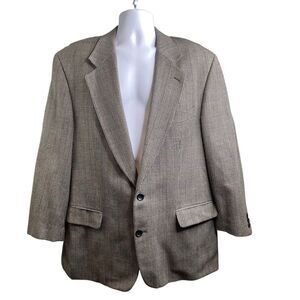 Vintage Bloomingdales Metropolitan View Men's Wool Blazer Size‎ 44L Herringbone